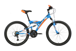 Велосипед Black One Ice FS 24 (2021) сине/оранжевый