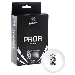 Мяч для настольного тенниса Torres Profi 3* 1 шт белый TT21012