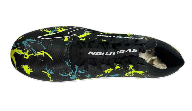 Реальное фото Бутсы Joma Evolution AG 2023 черный/желтый/голубой EVOW2301AG от магазина Спортев