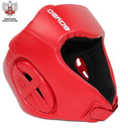 Шлем боксерский BoyBo Titan одобрен ФРБ, красный IB-24