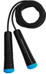 Скакалка 3 м Fortius ручки пластиковые трос ПВХ черный/бирюзовый F210401-3BE/МТ