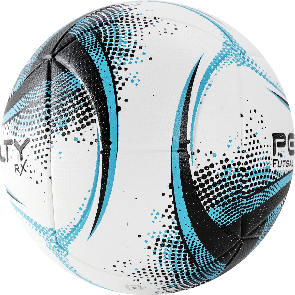 Реальное фото Мяч футзальный Penalty Futsal 500 RX XXI №4 бело-черно-голубой 5212991140-U от магазина СпортЕВ