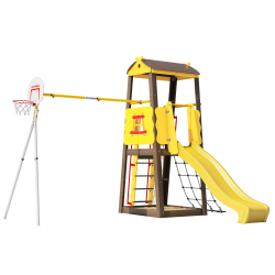 Детский спортивный комплекс для дачи ROMANA Избушка NEW (без качелей) R.103.29.04