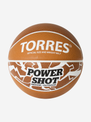 Мяч баскетбольный Torres Power Shot размер №7 ПУ оранжево-белый B32087