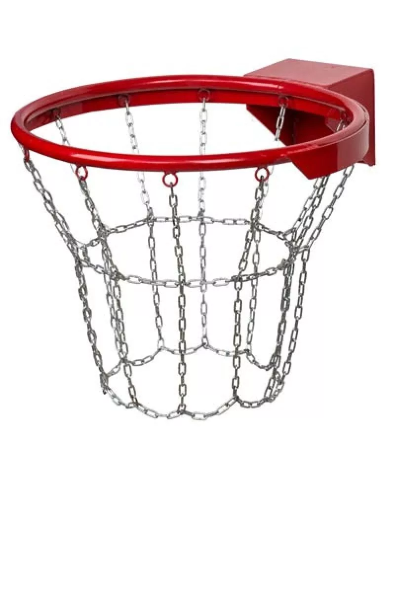 Реальное фото Кольцо баскетбольное №7 с упором с цепью, антивандальное d=450 мм от магазина СпортЕВ