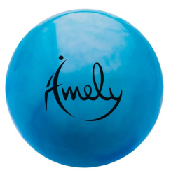 Мяч для художественной гимнастики 15 см Amely AGB-301 синий/белый 19932