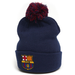 Шапка Barcelona с помпоном синяя р.55-58 115126
