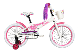 Велосипед Stark Tanuki 18 Girl (2023) белый/фиолетовый