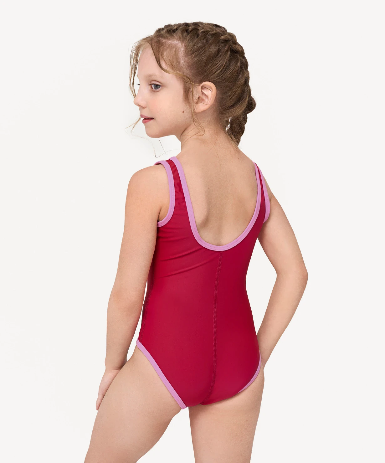 Реальное фото Купальник 25DEGREES Edge 25D22001K малина/сирень 1761 от магазина Спортев