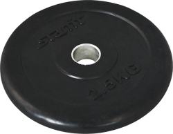 Диск d 26 StarFit BB-202 черный обрезиненный стальная втулка 5 кг 18806
