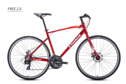 Велосипед TRINX Free 2.0 700С матовый черный/красный/белый
