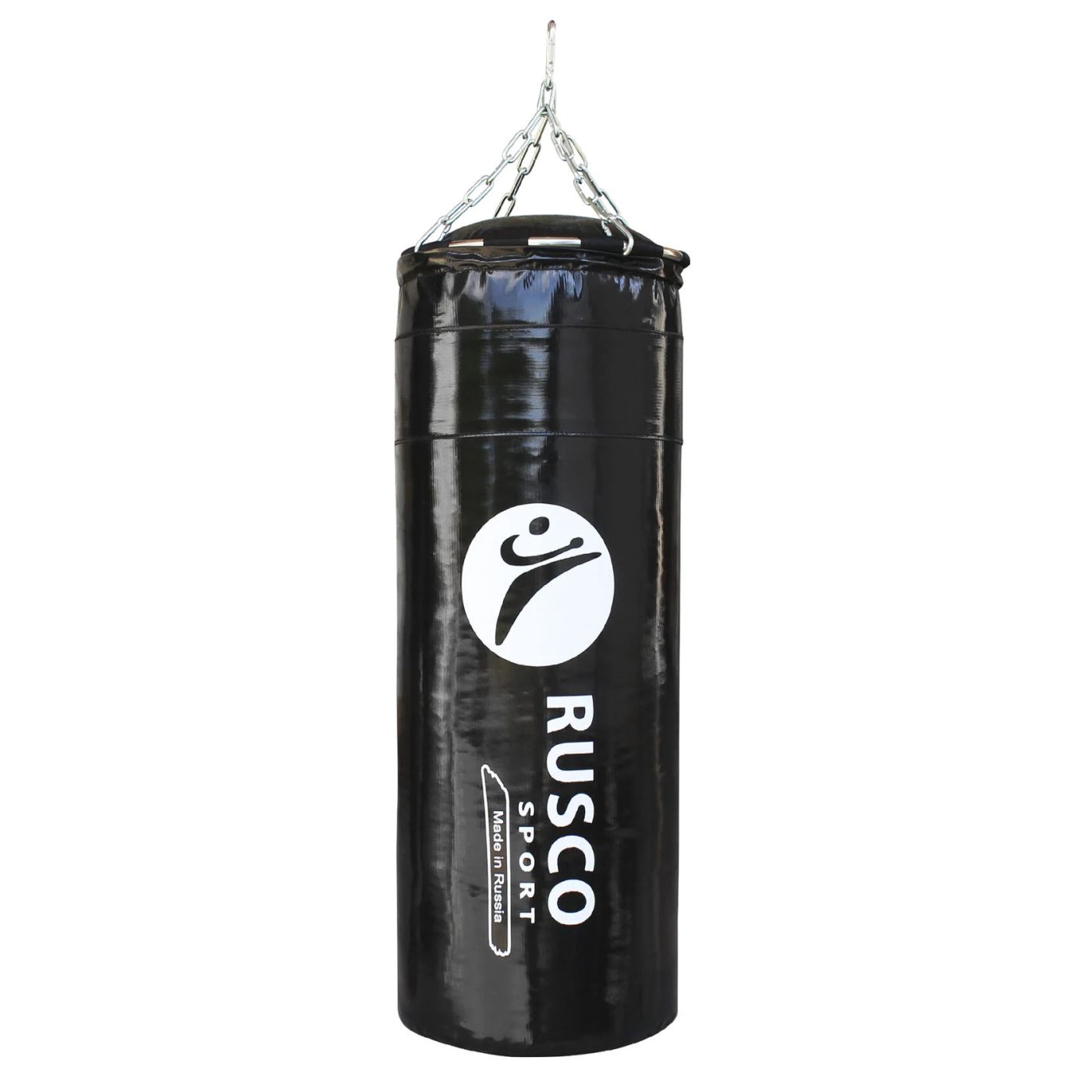 Реальное фото Мешок боксерский RuscoSport 35 кг (+/- 5 кг), 120 см, d-35 см черный 4762 от магазина СпортЕВ