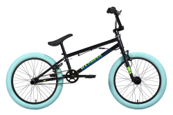 Велосипед Stark Madness BMX 2 (2022) чёрный/зелёный/голубой