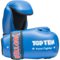 Накладки для единоборств Top Ten Pointfighter 7-contact открытая ладонь сине-белые