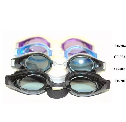 Реальное фото Очки для плавания Whale Y0703(CF-703) для взрослых белый/синий от магазина Спортев