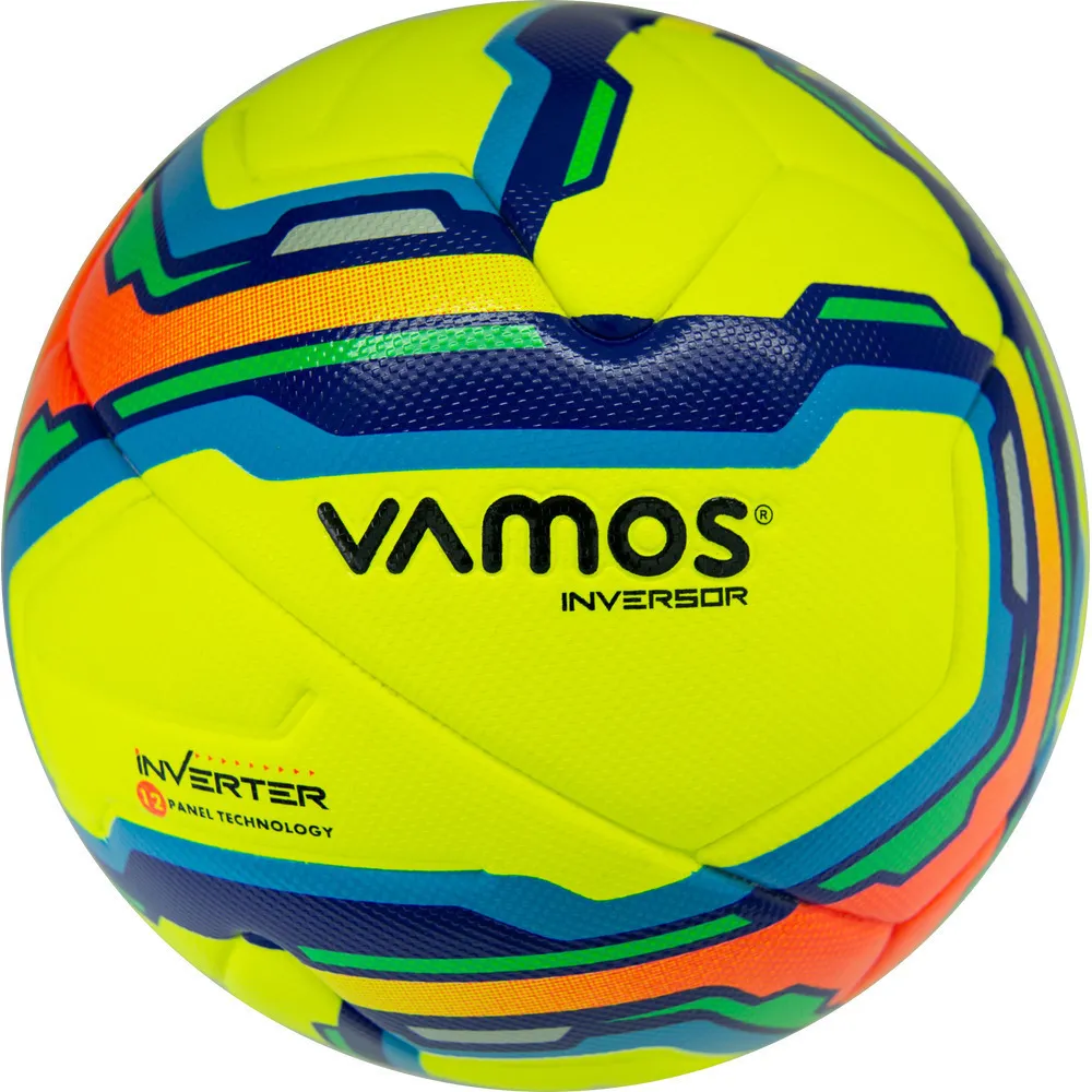Реальное фото Мяч футбольный Vamos Inversor 12П №5 желтый BV 3256-IST от магазина СпортЕВ