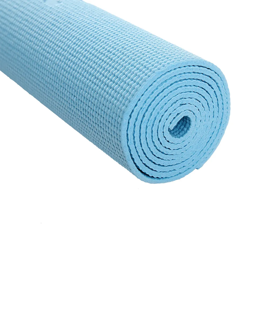 Реальное фото Коврик для йоги 173x61x0,5 см StarFit FM-101 PVC синий пастель  18902 от магазина СпортЕВ