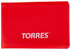Эспандер лента латексная Torres 120 х 15 см сопротивление 8 кг красный AL0020