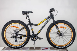 Велосипед TRINX FAT T106 26" матовый черный/серый/золотой