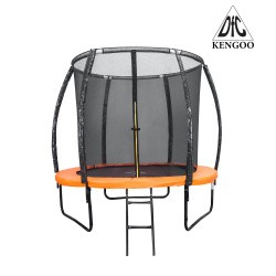 Батут DFC KENGOO II 8ft внутр.сетка, лестница, оранж/черн (244см) 8FT-BAS-BO Батут DFC KENGOO II 8ft внутр.сетка, лестница, оранж/черн (244см) 8FT-BAS-BO