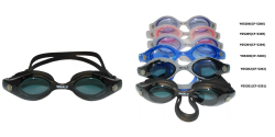 Очки для плавания Whale Y05202(CF-5202) для взрослых чсерый/черный