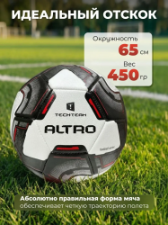 Мяч футбольный TechTeam Altro №5 белый