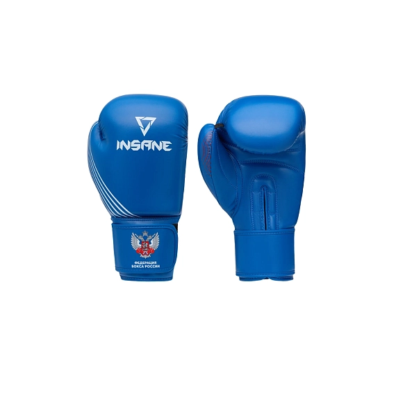 Реальное фото Перчатки боксерские Insane RBF IN25-BG600 синие от магазина Спортев