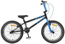 Велосипед BMX TechTeam Fox 20" (2023) черно-бирюзовый/бирюзовый 370014