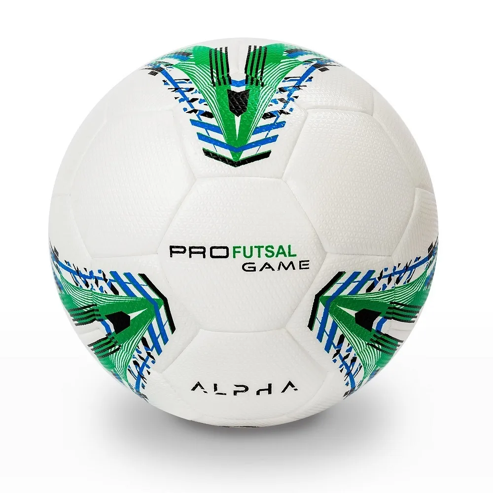 Реальное фото Мяч футзальный AlphaKeepers Hybrid Pro Futsal Game №4 white\green 85019S от магазина СпортЕВ