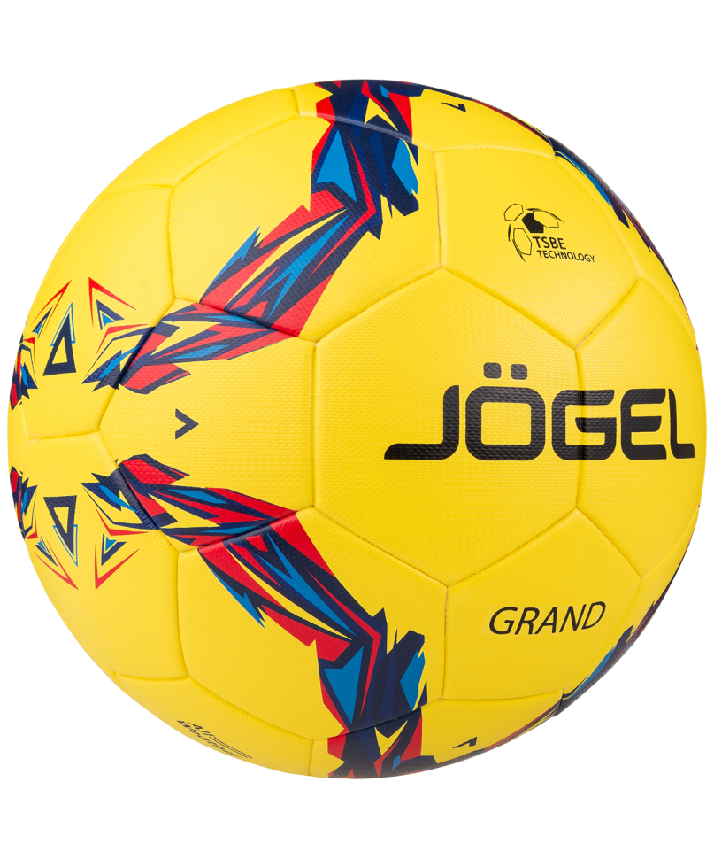 Мяч футбольный Jogel Grand №5 желтый/серый/красный 2658 Реальное фото Мяч футбольный Jogel Grand №5 желтый/серый/красный 2658 от магазина Спортев
