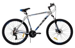 Велосипед Stels Navigator-700 MD 27.5" (2021) серебристый/синий  F010