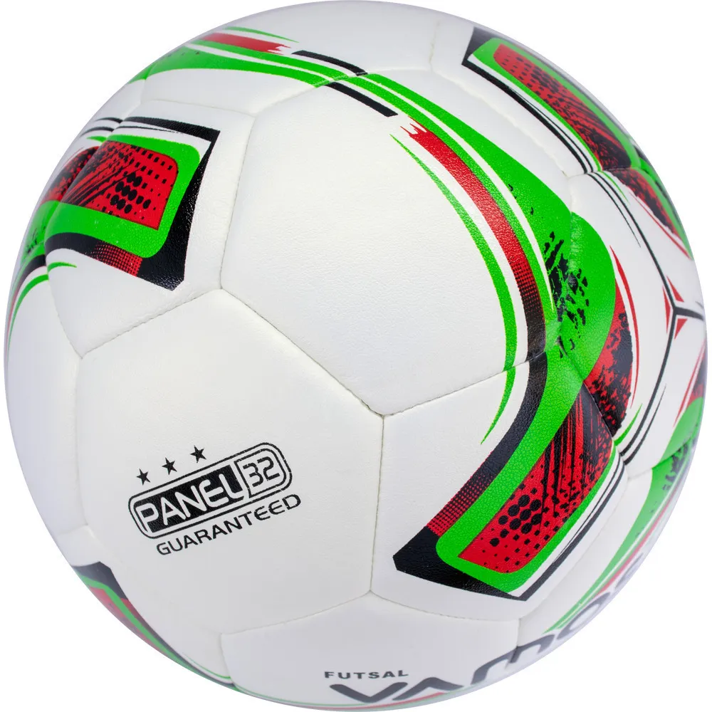 Реальное фото Мяч футзальный Vamos Futsal Lexum 32П №4 бело-красно-зеленый BV 2344-LXM от магазина СпортЕВ