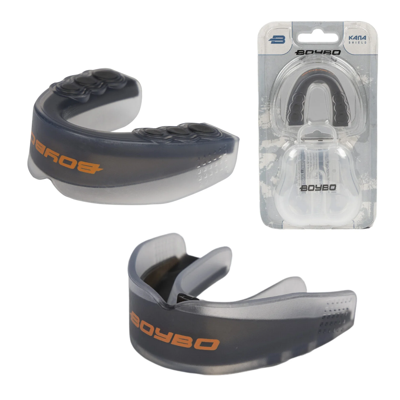 Реальное фото Капа одночелюстная BoyBo Shield BS200 Premium черный 5989 от магазина Спортев