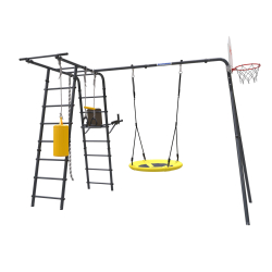 ROMANA Спорт Плюс 2 (антрацит) (с качелями гнездо 100см) 103.20.08+1.Д-26.27