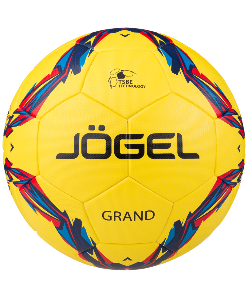 Мяч футбольный Jogel Grand №5 желтый/серый/красный 2658 Реальное фото Мяч футбольный Jogel Grand №5 желтый/серый/красный 2658 от магазина Спортев